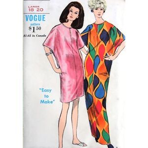 1960s Evening VOGUE 7233 Small Gown Dress Bust 31-32 Vintage Sewing Pattern